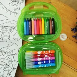 Mallette De Coloriage Premier âge - Maped -cadeaux boutique boite coloriage vert ouvert