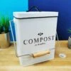 Poubelle De Compostage En Métal -cadeaux boutique boite compost avant