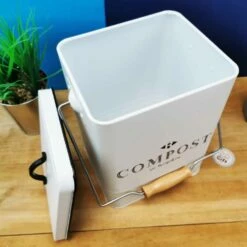 Poubelle De Compostage En Métal -cadeaux boutique boite compost ouvert