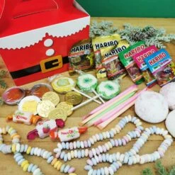 Box Bonbons Enfant Père Noël - Anniversaire , Noël -cadeaux boutique boite confiseries costume pere noel zoom bonbons