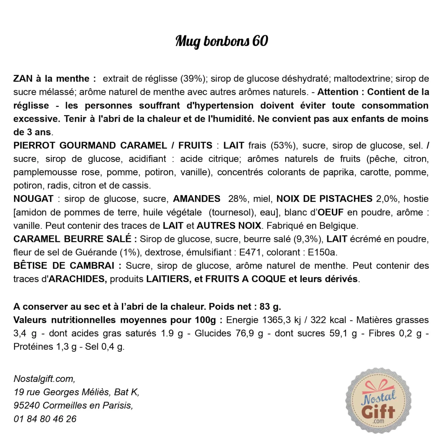 Mug "Merci" Bonbons Rétro 60 - Collection Arc-en-ciel 7 Mug "Merci" Bonbons Rétro 60 - Collection Arc-en-ciel – Image 5