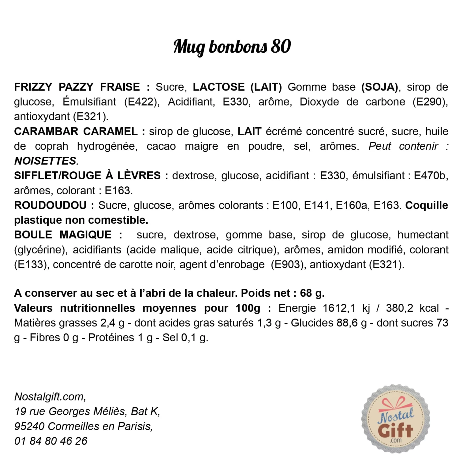 Mug "Merci" Bonbons Rétro 80 - Collection Arc-en-ciel 7 Mug "Merci" Bonbons Rétro 80 - Collection Arc-en-ciel – Image 5