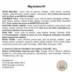 MUG "ma Copine D'amour " Bonbons Rétro 90 - Cadeau Copine -cadeaux boutique bonbons mug 90 ingredients page 0001 1