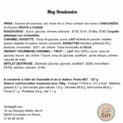 Mug Roudoudou Rempli De Bonbons Rétro -cadeaux boutique bonbons mug roudoudou ingredients page 0001