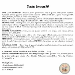 Sachet Bonbon Des Années 90personnalisé - "Anniversaire"- Ours -cadeaux boutique bonbons sachet 90 ingredients page 00011