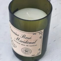 Bougie Parfumée Au Bois De Santal- Domaine Rosé Méridional - Coffret En Bois -cadeaux boutique bougie bouteille vin7