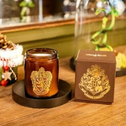 Harry Potter - Bougie Avec Couvercle Gryffondor - Parfum Musc Boisé -cadeaux boutique bougie parfumee naturelle Gryffondor