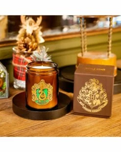 Harry Potter - Bougie Avec Couvercle Serpentard - Parfum Menthe Basilic -cadeaux boutique bougie parfumee naturelle Serpentard