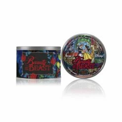 Disney - Bougie En Métal La Belle Et La Bête - Parfum Ambré -cadeaux boutique bougie parfumee vegetale disney la belle et la bete