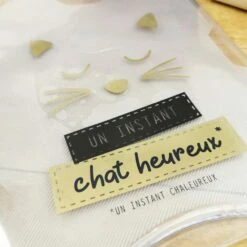 Bouillotte XXL 2L - "Un Instant Chat Heureux" -cadeaux boutique bouillote chat heureux zoom