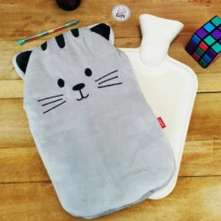 Bouillotte Petit Chat Gris toute Douce - Kitty