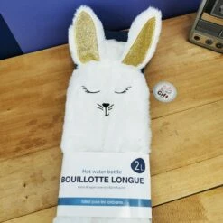 Bouillotte Lapin Longiligne Blanche toute Douce