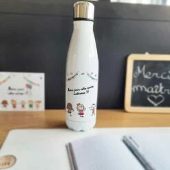Bouteille De Transport Isotherme - Merci Pour Cette Année Maîtresse - Cadeau Maîtresse -cadeaux boutique bouteille isotherme cadeau maitresse