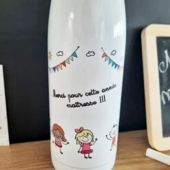 Bouteille De Transport Isotherme - Merci Pour Cette Année Maîtresse - Cadeau Maîtresse -cadeaux boutique bouteille isotherme cadeau merci annee maitresse