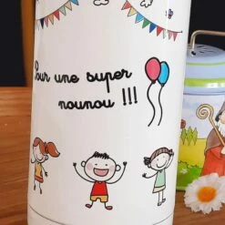 Bouteille De Transport Isotherme - Pour Une Super Nounou - Cadeau Nounou -cadeaux boutique bouteille isotherme merci nounou cadeau fin anneejpg