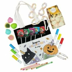 Sac Bubble Tea Personnalisé "Joyeux Halloween" Rempli De Bonbons -cadeaux boutique bubble tea halloween sac halloween bonbons mini fond blanc 2