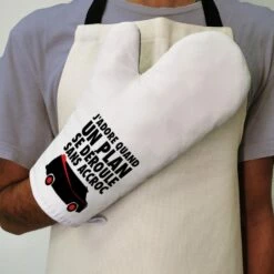 Manique De Cuisine "J'adore Quand Un Plan Se Déroule Sans Accroc" -cadeaux boutique cadeau Anniversaire jadore quand un plan se deroule sans accroc manique main
