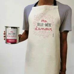 Tablier De Cuisine "Belle-mère D'amour" De La Collection "D'amour -cadeaux boutique cadeau Fete des meres Anniversaire ma belle mere damour tablier cuisine porte homme