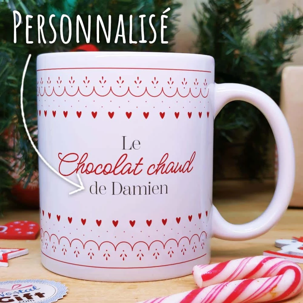 Mug "Le Chocolat Chaud"- Cadeau Pour Noël :mamie,maman - Cadeau Personnalisé 3 Mug "Le Chocolat Chaud"- Cadeau Pour Noël :mamie,maman - Cadeau Personnalisé