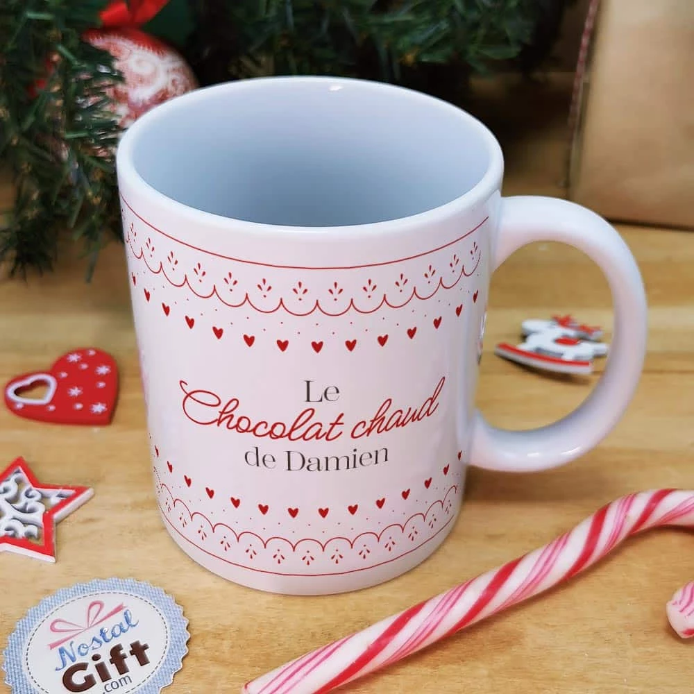 Mug "Le Chocolat Chaud"- Cadeau Pour Noël :mamie,maman - Cadeau Personnalisé 4 Mug "Le Chocolat Chaud"- Cadeau Pour Noël :mamie,maman - Cadeau Personnalisé – Image 2