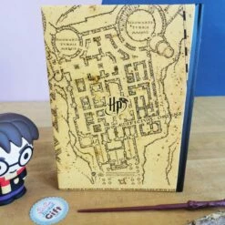 Carnet Harry Potter Lumineux - Carte Du Maraudeur -cadeaux boutique cahier harry potter maraudeur arriere