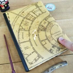 Carnet Harry Potter Lumineux - Carte Du Maraudeur -cadeaux boutique cahier harry potter maraudeur pas