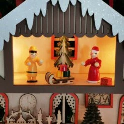 Village Lumineux De Noel - Calendrier De L'Avent En Bois - "Dans Le Salon" -cadeaux boutique calendrier de lavent bois chalet zoom1