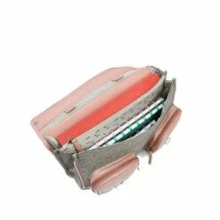 Cartable 38 Cm Vintage Rose Et Ses Pin's Personnalisable - Caméléon - CP CE1 CE2 -cadeaux boutique cartable cameleon 38 cm pink pins 980942