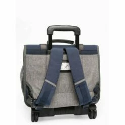 Cartable à Roulettes 38 Cm Vintage Navy Bleu Et Ses Pin's Personnalisables - Caméléon - CP, CE1, CE2 -cadeaux boutique cartable cameleon roulette 38 cm blue badge 980899