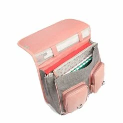 Cartable à Roulettes 38 Cm Vintage Rose Ses Pin's Personnalisables - Cameleon - CP, CE1, CE2 -cadeaux boutique cartable cameleon roulette 38 cm pink badge 980890