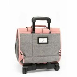 Cartable à Roulettes 38 Cm Vintage Rose Ses Pin's Personnalisables - Cameleon - CP, CE1, CE2 -cadeaux boutique cartable cameleon roulette 38 cm pink badge 980892