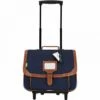 Cartable à Roulettes Bleu Marine Camille 38 Cm Orné D'un Porte Clé Sneaker - Tann's
