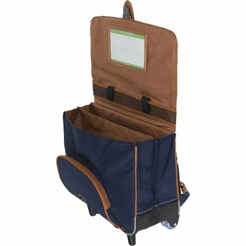 Cartable à Roulettes Bleu Marine Camille 38 Cm Orné D'un Porte Clé Sneaker - Tann's 7 Cartable à Roulettes Bleu Marine Camille 38 Cm Orné D'un Porte Clé Sneaker - Tann's – Image 5