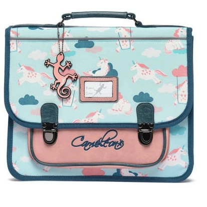 Cartable 35 Cm Rétro Turquoise Licorne - Caméléon - Maternelle Et CP 3 Cartable 35 Cm Rétro Turquoise Licorne - Caméléon - Maternelle Et CP