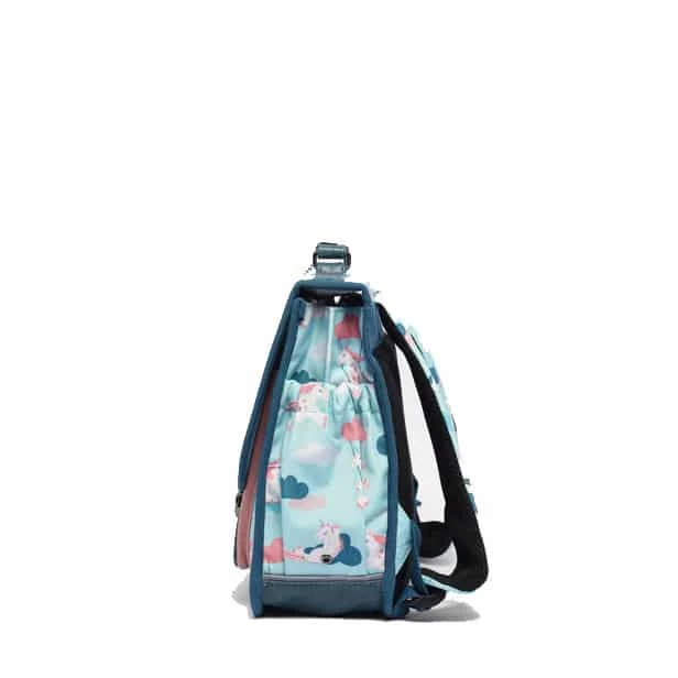 Cartable 35 Cm Rétro Turquoise Licorne - Caméléon - Maternelle Et CP 7 Cartable 35 Cm Rétro Turquoise Licorne - Caméléon - Maternelle Et CP – Image 5