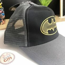 Batman - Casquette Noire Et Grise Ajustable -cadeaux boutique casquette batman noir grise