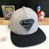 Superman - Casquette Noire Et Grise Brodée