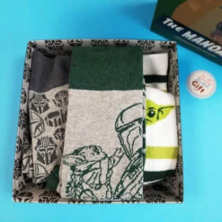 Coffret Cadeau – 3 Paires De Chaussettes En Coton - The Mandalorian(36/41) -cadeaux boutique chaussette mandalorian boite