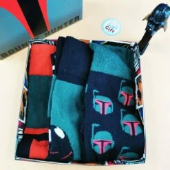 Coffret Cadeau – 3 Paires De Chaussettes En Coton - Boba Fett -cadeaux boutique chaussettes boba fett interieur