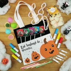 Sac Citrouille D'Halloween Personnalisé - "Les Bonbons De ..." Rempli De Bonbons -cadeaux boutique citrouilles sac halloween bonbons mini haut