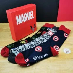 Coffret Cadeau 3 Paires De Chaussettes Marvel40 - 46 -cadeaux boutique coffret chaussettes marvel