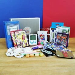 Coffret Cadeau « Retrogaming » Et Sa Console Tetris -cadeaux boutique coffret retrogaming face