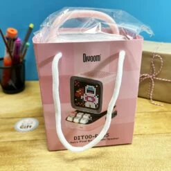 Divoom Dotoo - Plus Rose - Bluetooth -cadeaux boutique divoom ditoo rose emballage