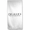 Friends - Drap De Bain Blanc En Coton - Logo(70 X 140 Cm) -cadeaux boutique drap bain friends en coton
