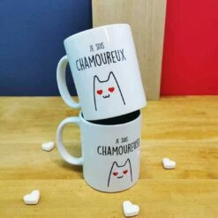 Mug Duo "Je Suis Chamoureux(se)" -cadeaux boutique duo mug chamoureux deux