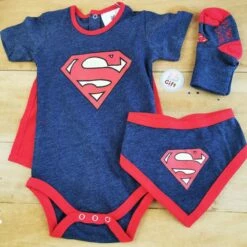 Coffret Cadeau Bébé - Vêtement Bébé - Body Bébé - Superman (6-12 Mois)