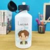 Gourde En Métal Personnalisée Garçon- Petit écolier -cadeaux boutique gourde alu personnalise garcon ouverte