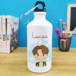 Gourde En Métal Personnalisée Garçon- Petit écolier -cadeaux boutique gourde alu personnalise garcon prenom