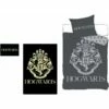 Harry Potter - Parure / Housse De Lit Phosphorescente (140 X 200 Cm) -cadeaux boutique harry potter housse couette noir gris hogwart 3