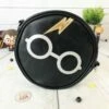 Harry Potter - Petit Sac à Main Bandoulière Noir (19 Cm) -cadeaux boutique harry potter sac noir lunette eclair 1